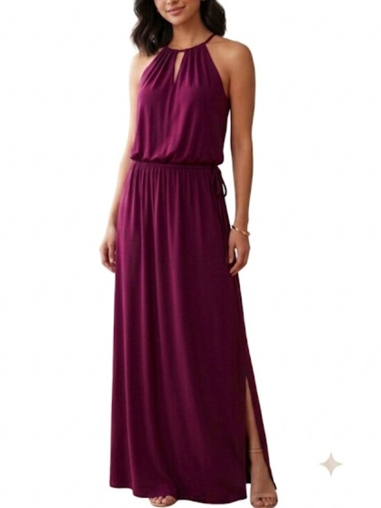 Soma Dresses & Skirts - Soma Wknd Halter Maxi Bra Dress Purple Moon Size XL Date Night Feminine